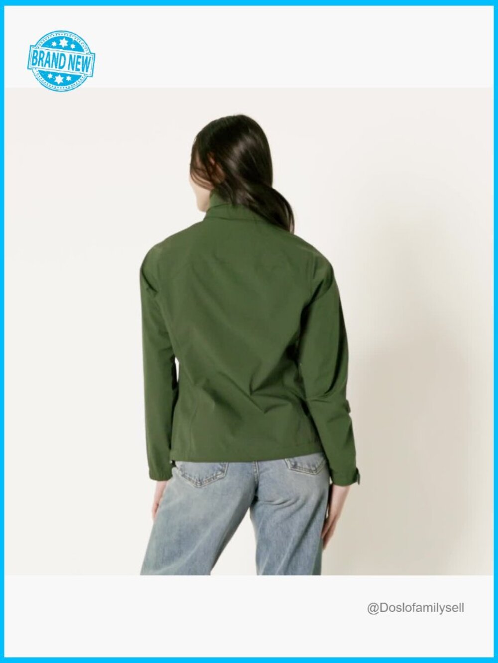 Waterproof Rain Jacket Regular Fit Lightweight Packable Hood Long Sleeve - Picture 7 of 7